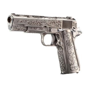 Mexico Druglord 1911A1 GBB Full Metal Satin Chrome Etched by We